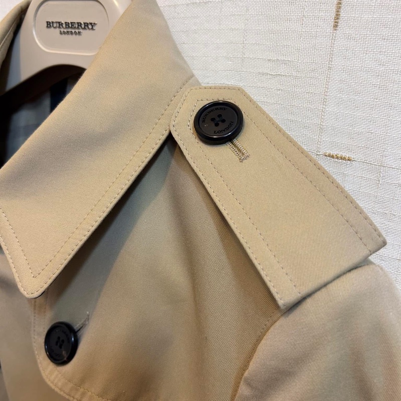 BURBERRY英國黑標蜜色中長風衣-2