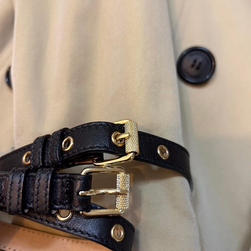 BURBERRY英國黑標蜜色中長風衣-6