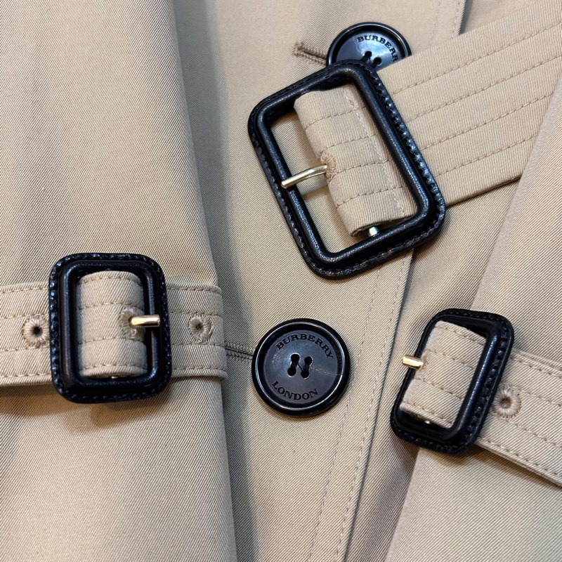 BURBERRY英國黑標蜜色中長風衣-7