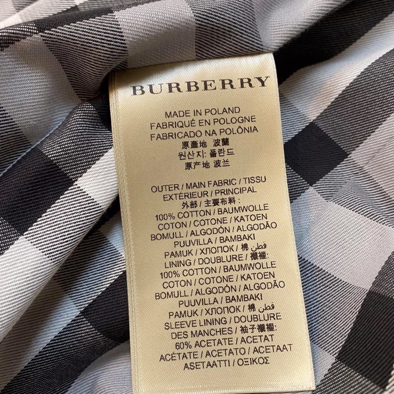 BURBERRY英國黑標雪花灰皮帶款風衣-13