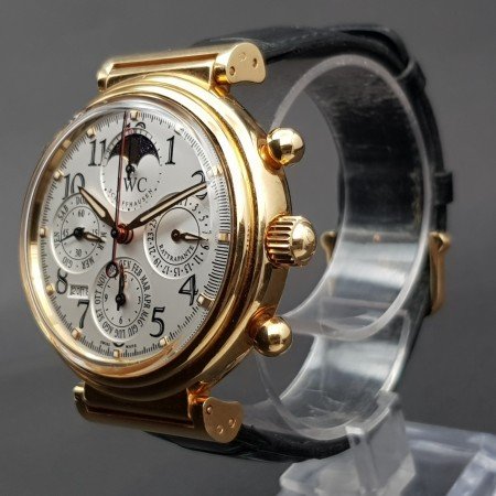 7成新 IWC 萬國達文西萬年曆追針計時碼表-3