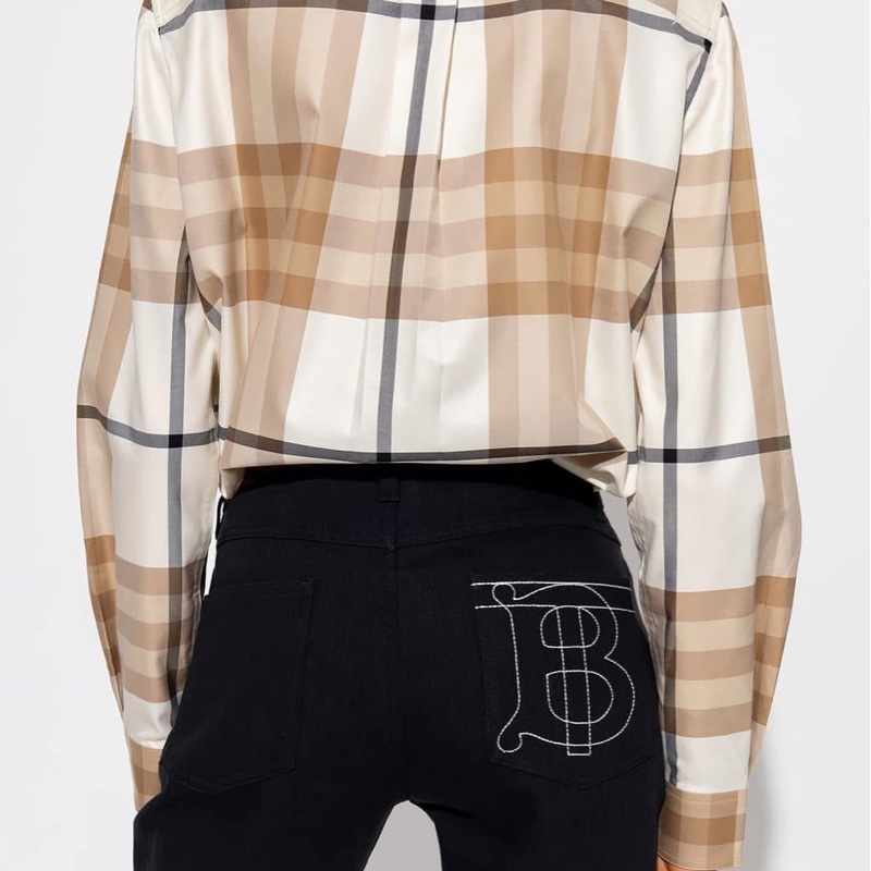 BURBERRY英國黑標格紋長襯衫-1