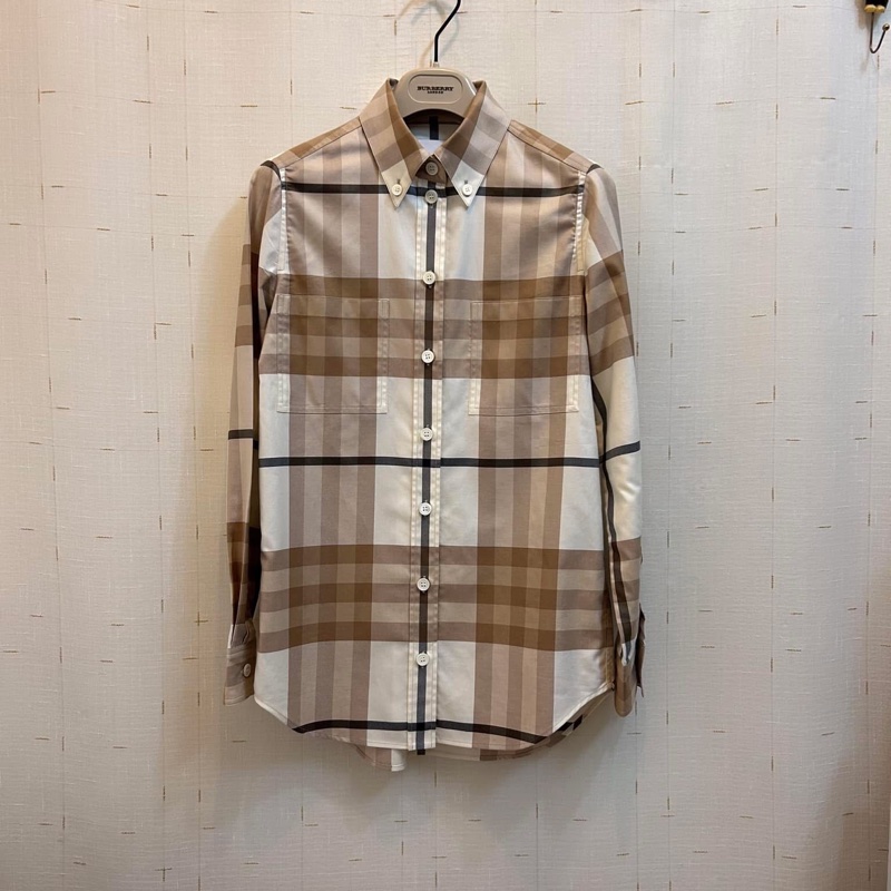 BURBERRY英國黑標格紋長襯衫-4
