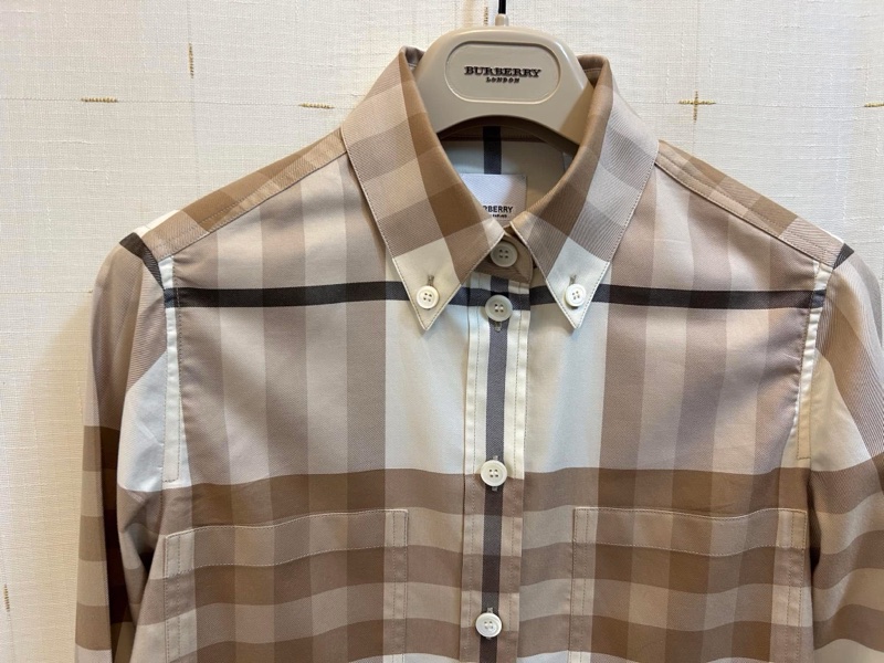 BURBERRY英國黑標格紋長襯衫-5