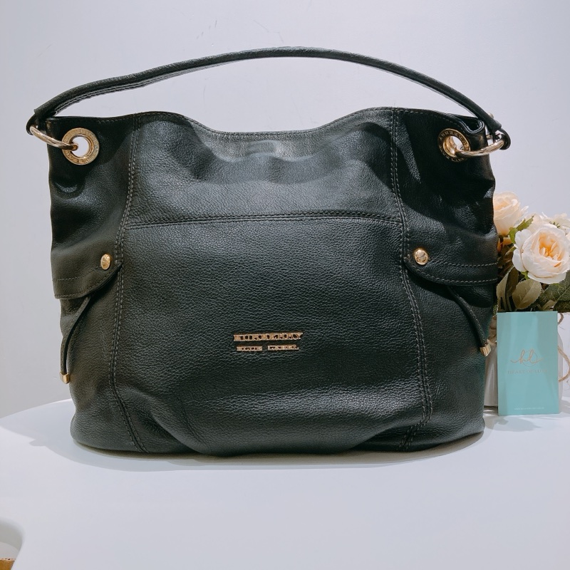 TW4399 BURBERRY 博柏利藍貼紙單肩包包BLUE LABEL TOTE BAG CALFSKIN-0