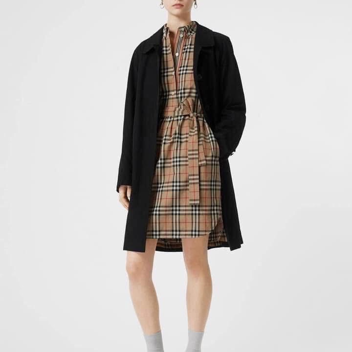 BURBERRY英國黑標復古格紋洋裝-3