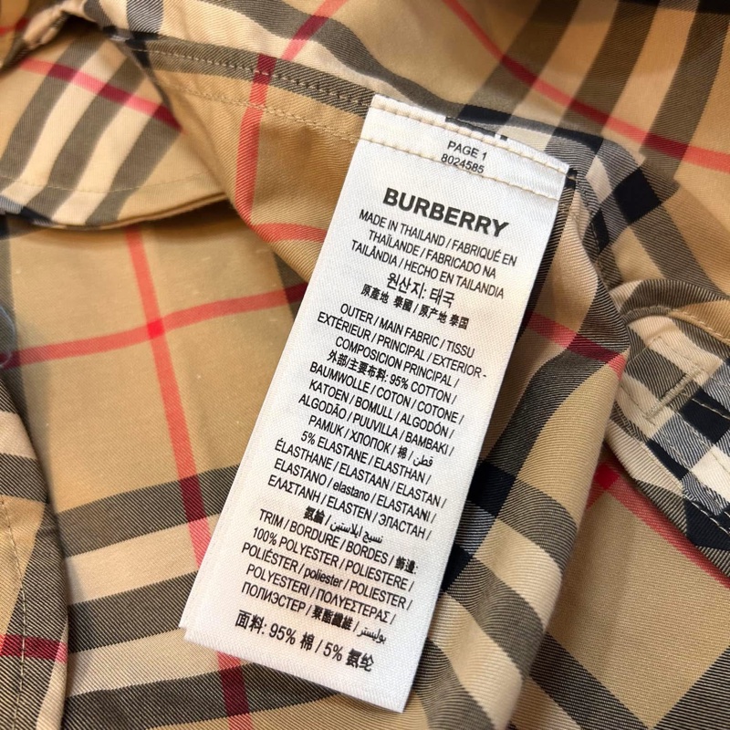 BURBERRY英國黑標復古格紋洋裝-13