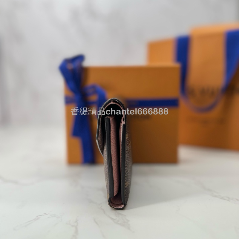 💗香緹國際精品💗 LV 芭蕾粉色內裡 老花短夾-1