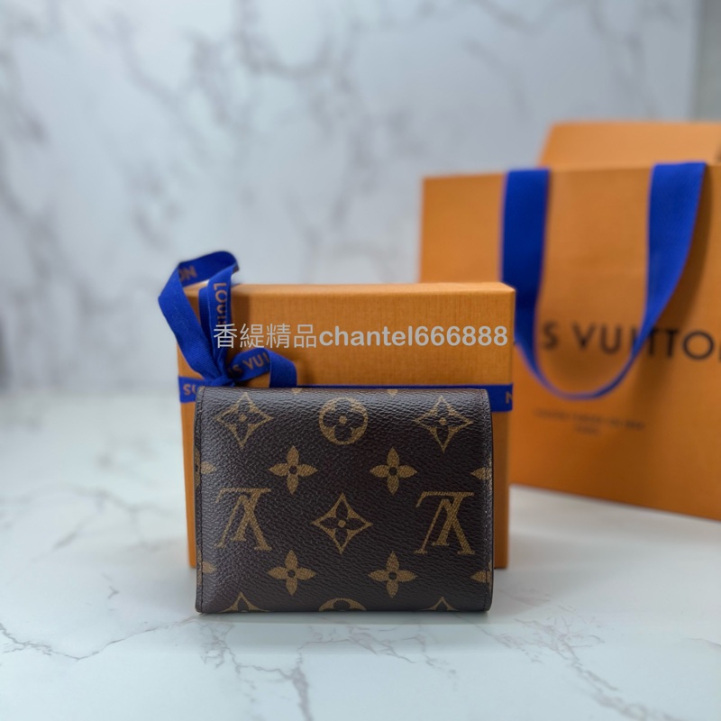 💗香緹國際精品💗 LV 芭蕾粉色內裡 老花短夾-3