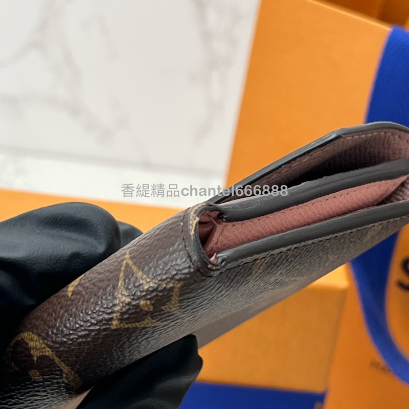 💗香緹國際精品💗 LV 芭蕾粉色內裡 老花短夾-6