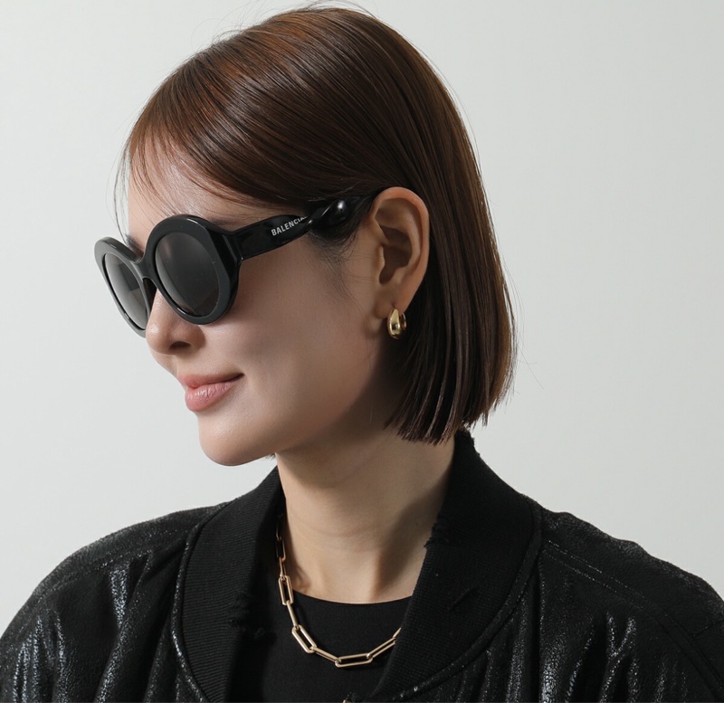 BALENCIAGA男 女 太陽眼鏡 BB0208S 蝴蝶形蜂巢框全框標誌眼鏡-1