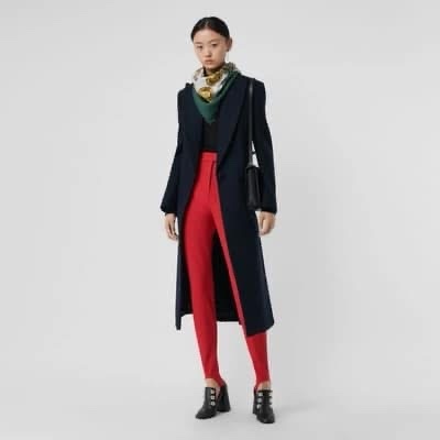 BURBERRY 英國黑標紅色踩腳褲-11