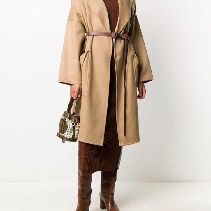 BURBERRY英國黑標蜜色羊絨大衣-2