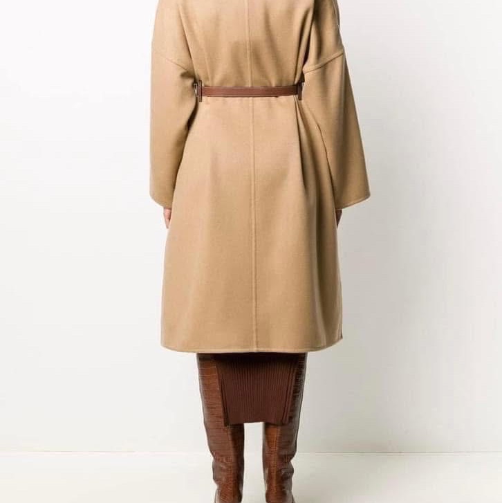 BURBERRY英國黑標蜜色羊絨大衣-3