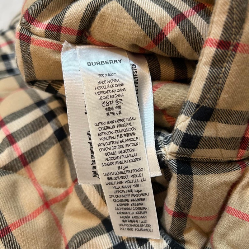 BURBERRY英國黑標經典格紋連帽斗篷-12