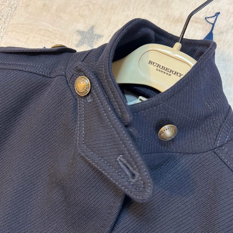 BURBERRY BRIT深藍羊毛大衣-5