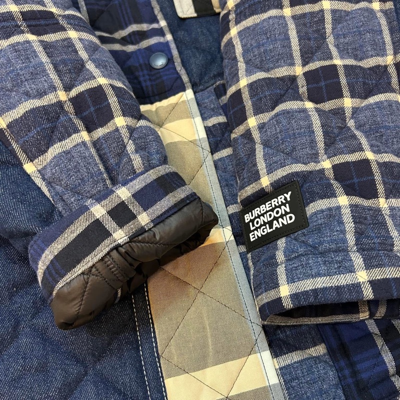 BURBERRY英國黑標牛仔絎縫外套-6