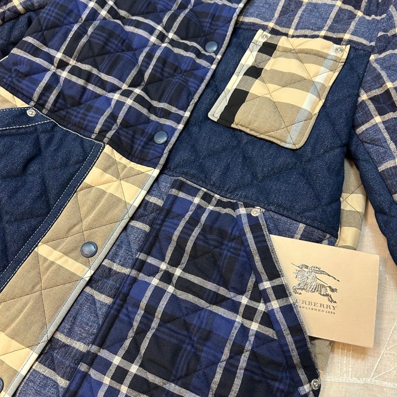 BURBERRY英國黑標牛仔絎縫外套-8