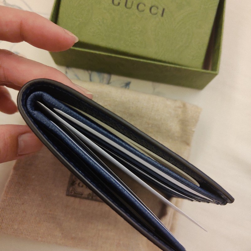 Gucci 男用皮革短夾-4