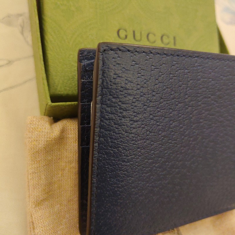 Gucci 男用皮革短夾-10