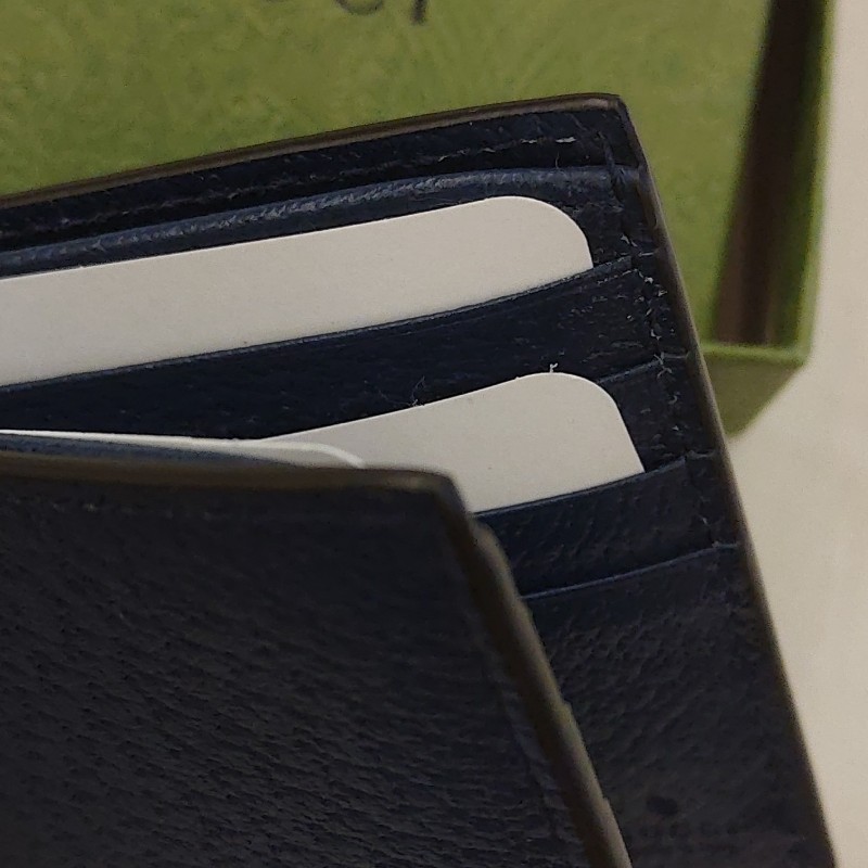 Gucci 男用皮革短夾-14