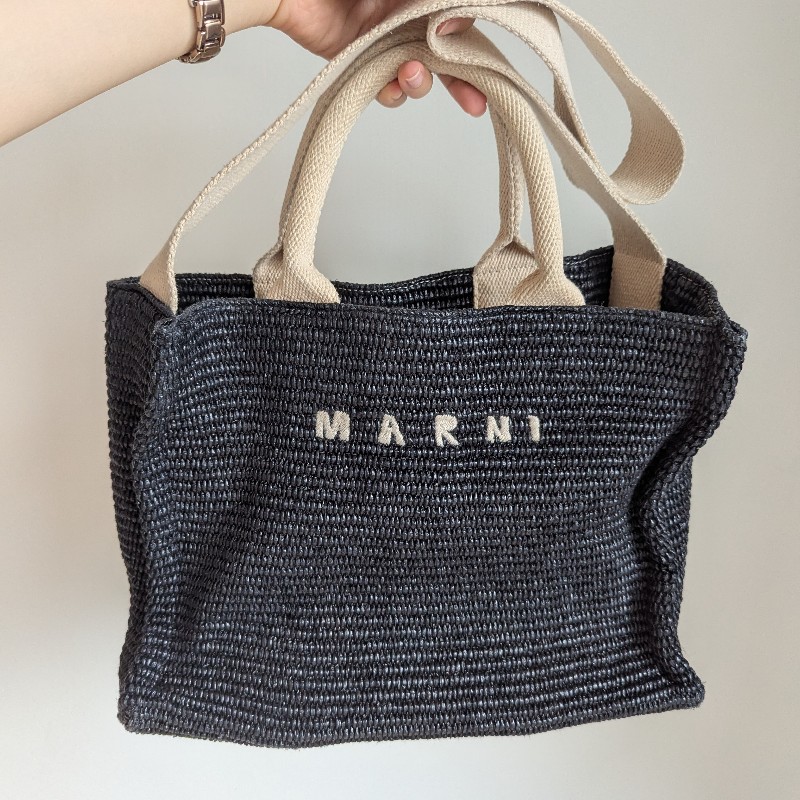 MARNI 編織包 黑-1