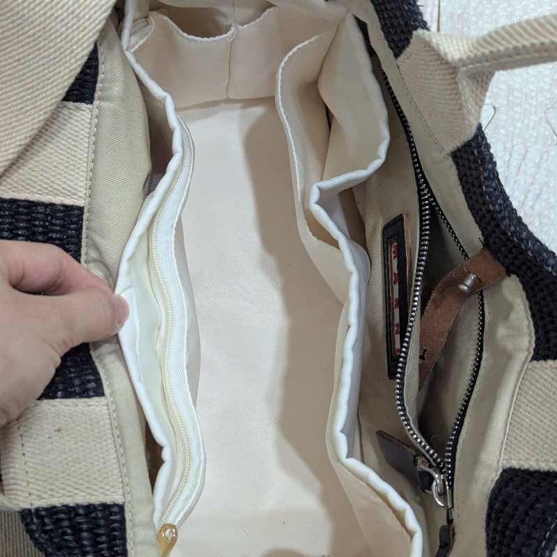 MARNI 編織包 黑-5