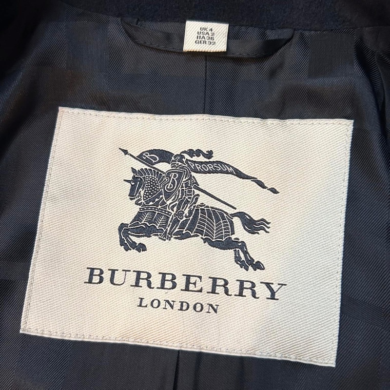 BURBERRY英國黑標黑色羊毛外套-8
