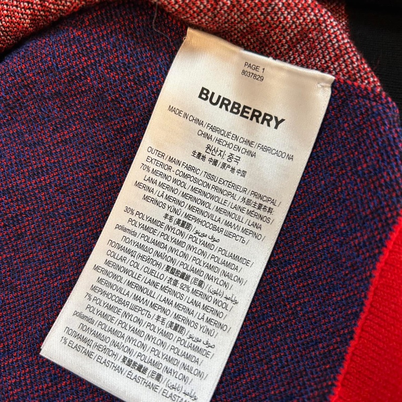 BURBERRY英國黑標格紋混紡毛衣-8
