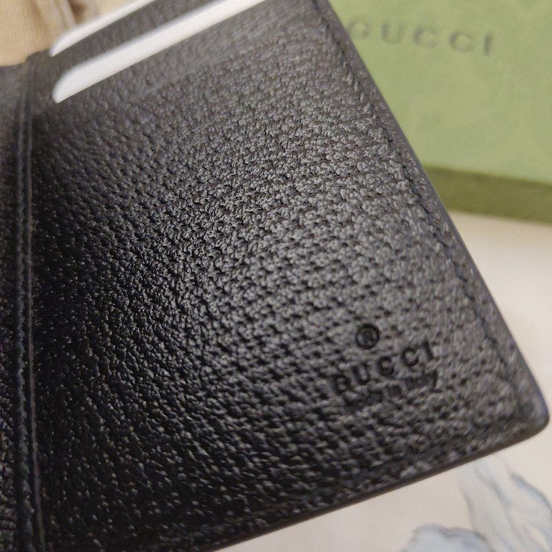 Gucci 男用皮革對開卡包-4