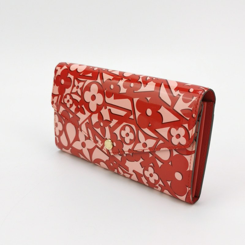 Louis Vuitton (LV) Sarah莎拉 牛皮 老花按扣錢包-3
