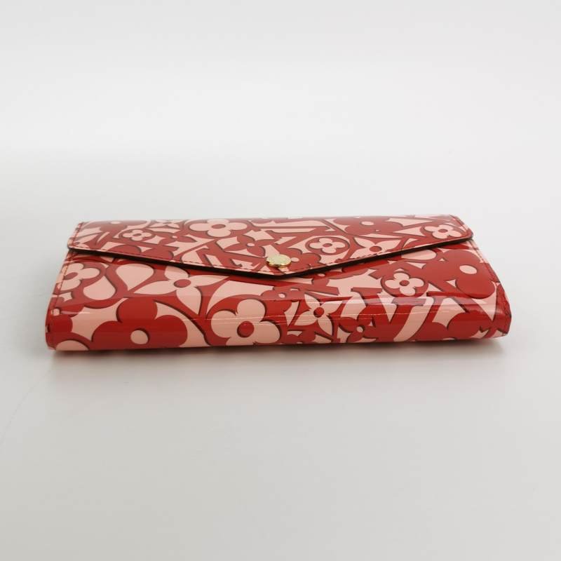 Louis Vuitton (LV) Sarah莎拉 牛皮 老花按扣錢包-4