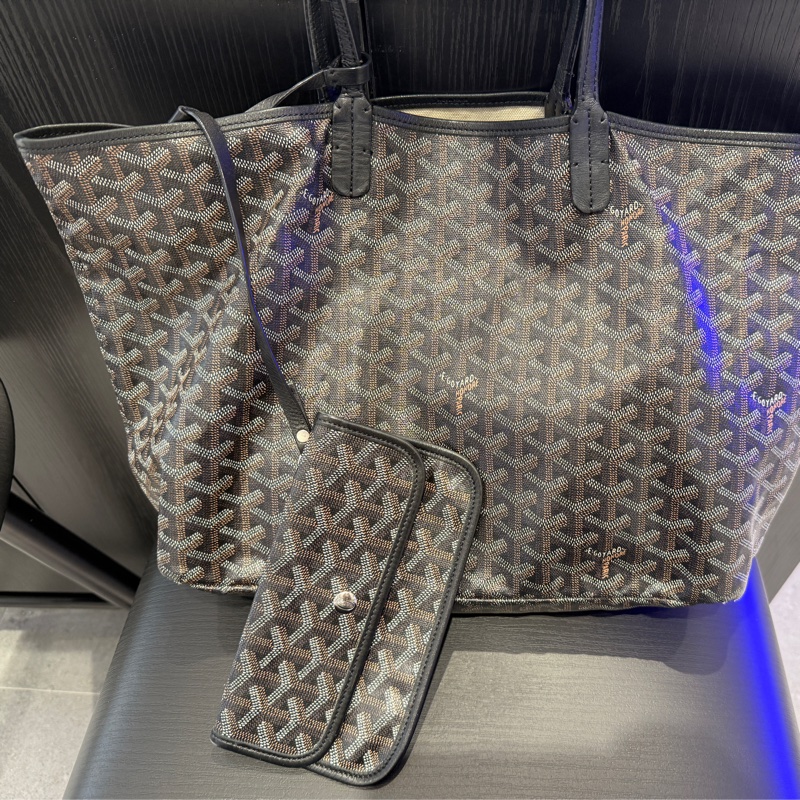 8新✨甜售Goyard 🖤neverfull黑色托特包 最熱門尺寸pm 肩背包 手提包 購物包 超輕 媽媽包 上班通勤 超級輕 超好裝-10