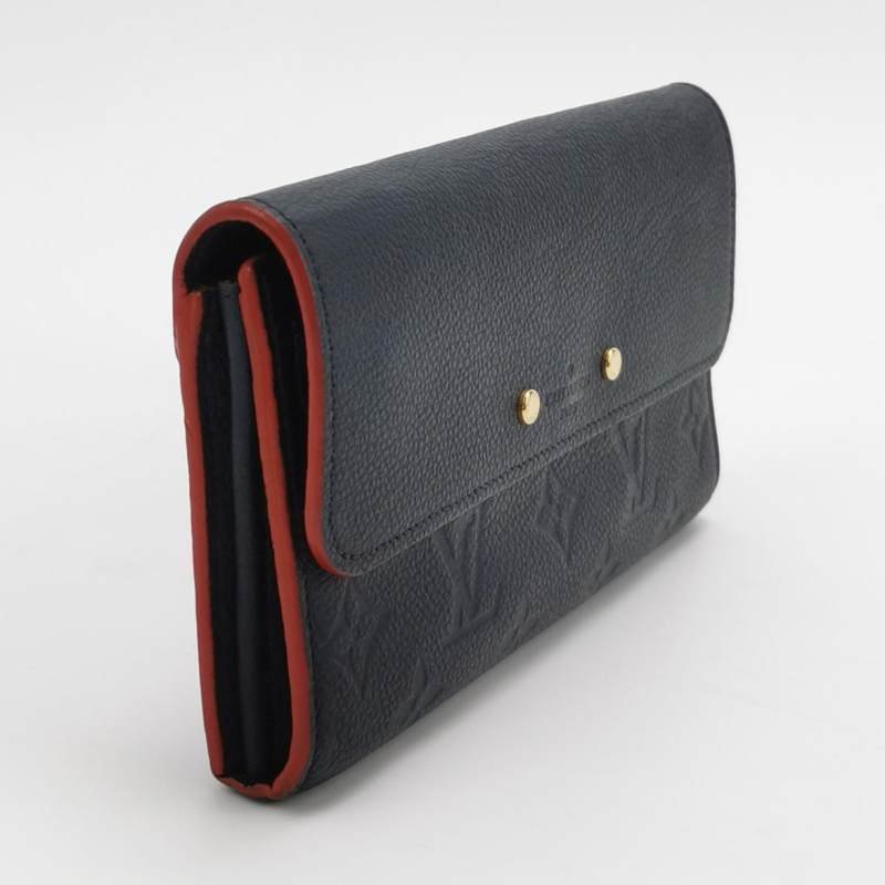 Louis Vuitton (LV) 牛皮 壓花 老花 錢包-4