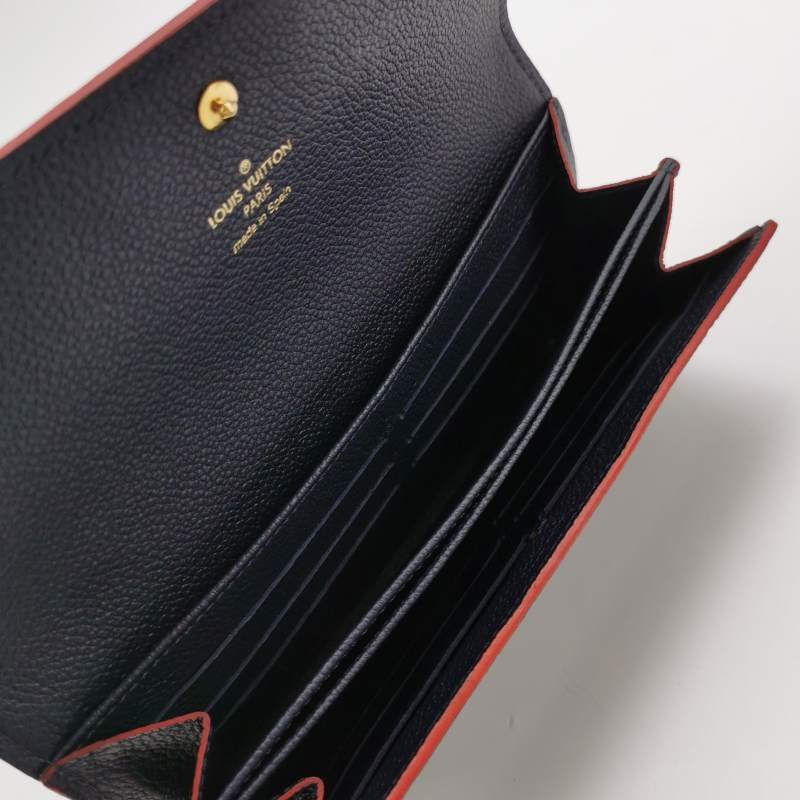 Louis Vuitton (LV) 牛皮 壓花 老花 錢包-5