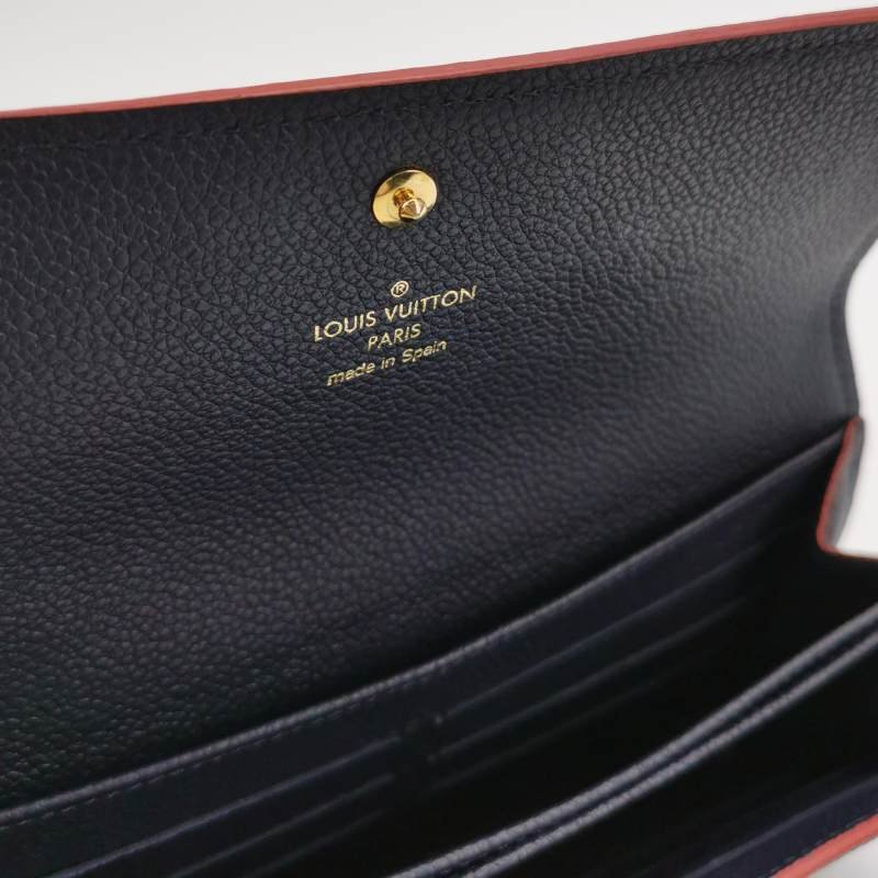 Louis Vuitton (LV) 牛皮 壓花 老花 錢包-6