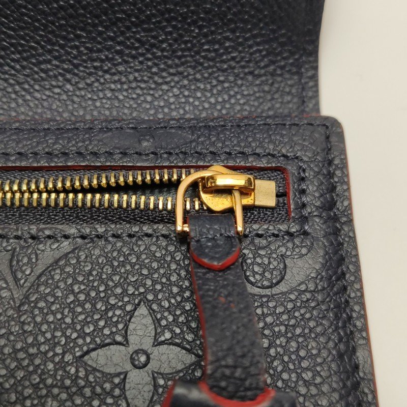 Louis Vuitton (LV) 牛皮 壓花 老花 錢包-9