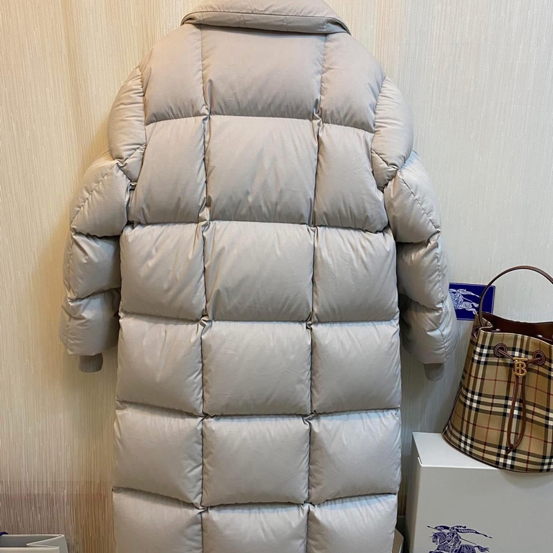 BURBERRY英國黑標石色皮草鵝絨大衣-5