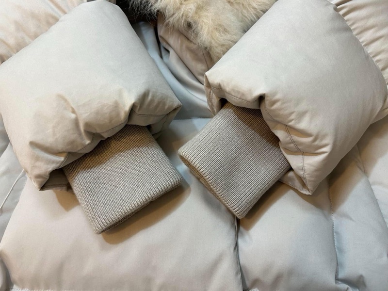 BURBERRY英國黑標石色皮草鵝絨大衣-6