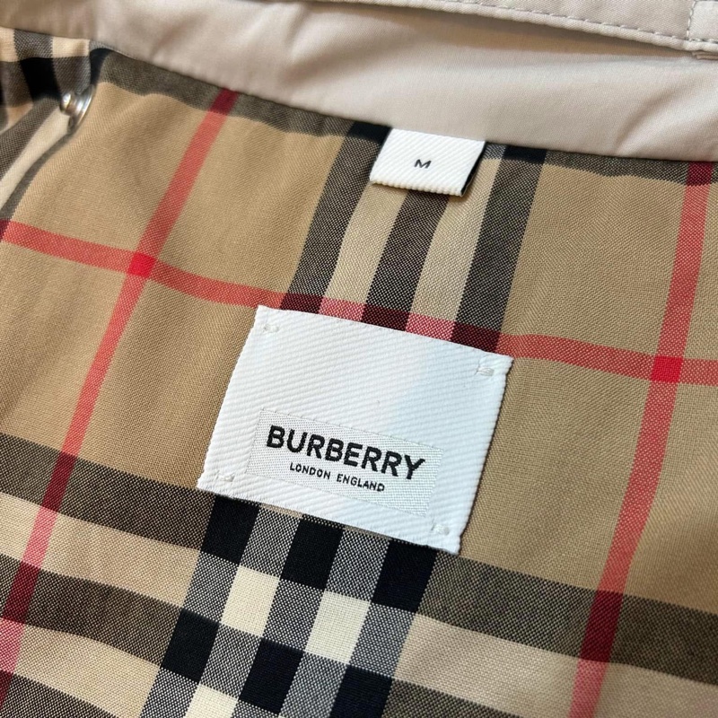 BURBERRY英國黑標石色皮草鵝絨大衣-11