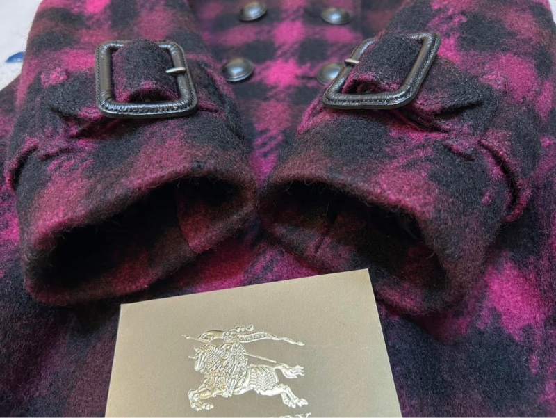 BURBERRY LONDON格紋羊毛洋裝大衣-3