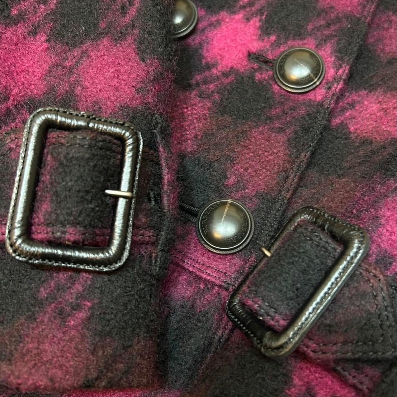 BURBERRY LONDON格紋羊毛洋裝大衣-4
