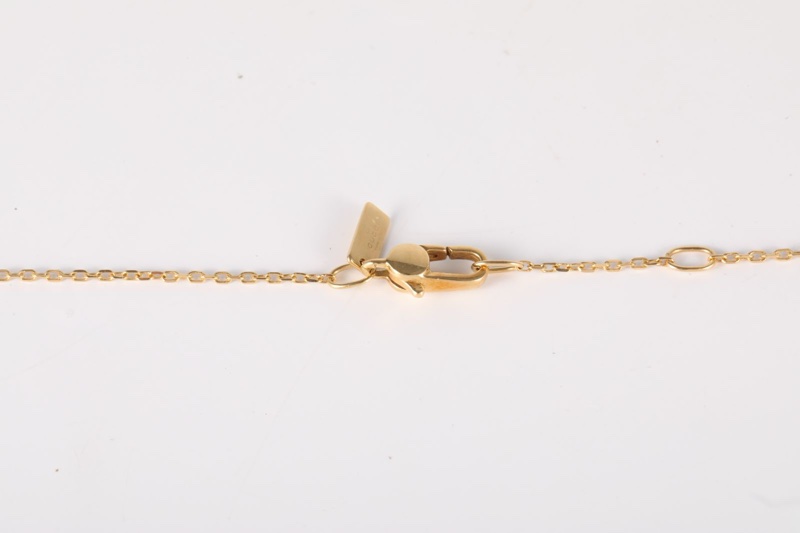GUCCI(古馳) 18K黃金 黃金 GG 雙G 鏤空 項鏈 18K-4