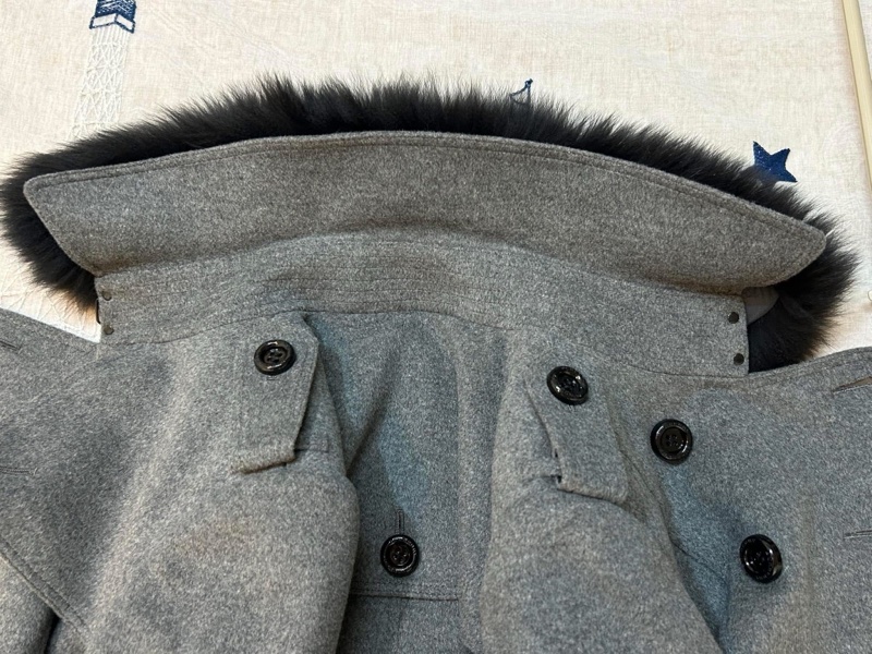 BURBERRY LONDON灰色軍裝羊毛大衣-8