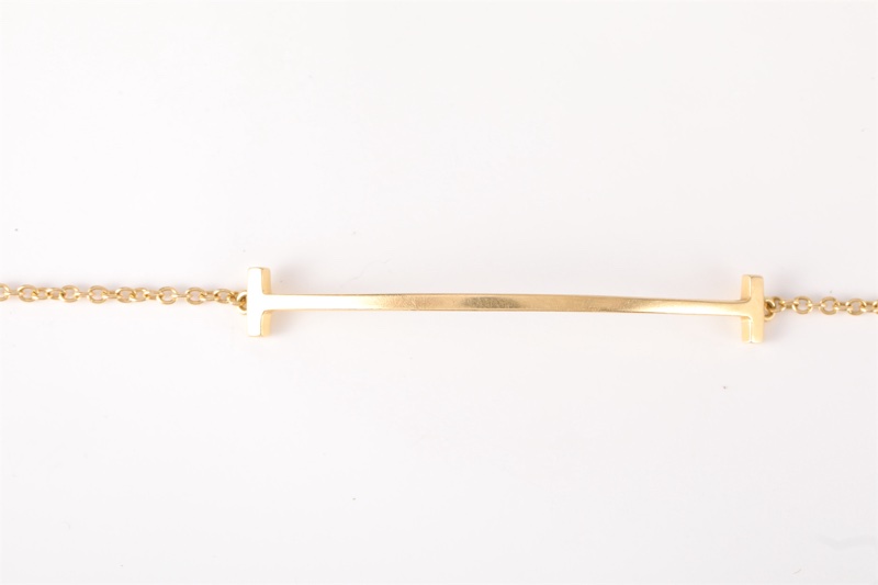 TIFFANY&CO(蒂芙尼) Tiffany T微笑手鏈 18K黃金 S-M碼 黃金 T 微笑手鏈-3
