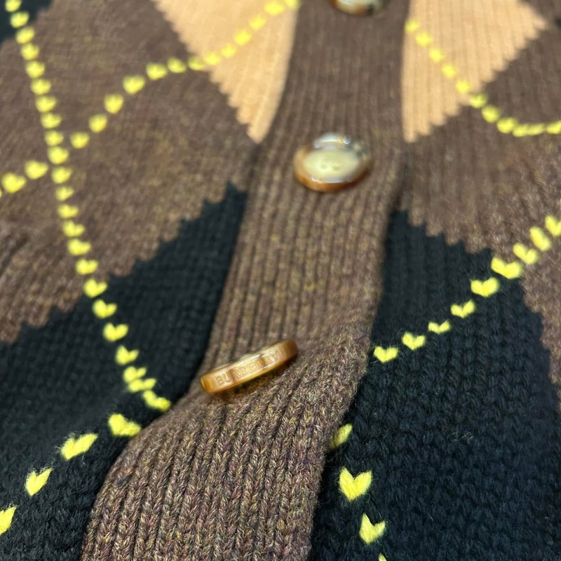 BURBERRY英國黑標菱形嵌花羊毛混紡外套-6