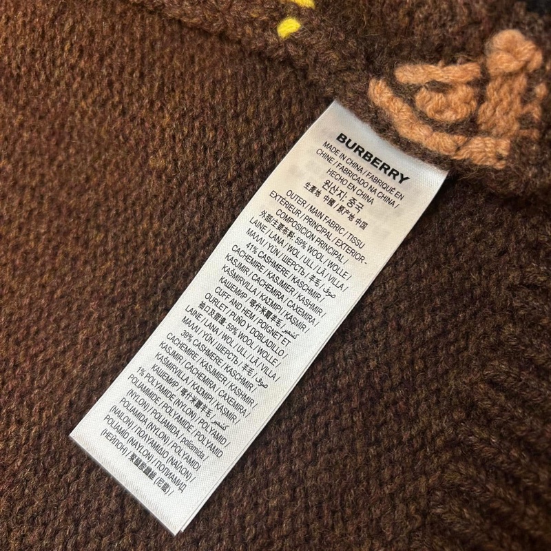 BURBERRY英國黑標菱形嵌花羊毛混紡外套-12