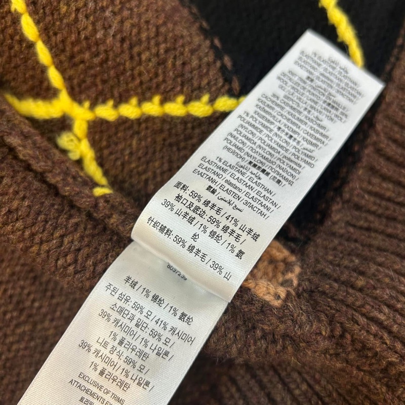 BURBERRY英國黑標菱形嵌花羊毛混紡外套-13