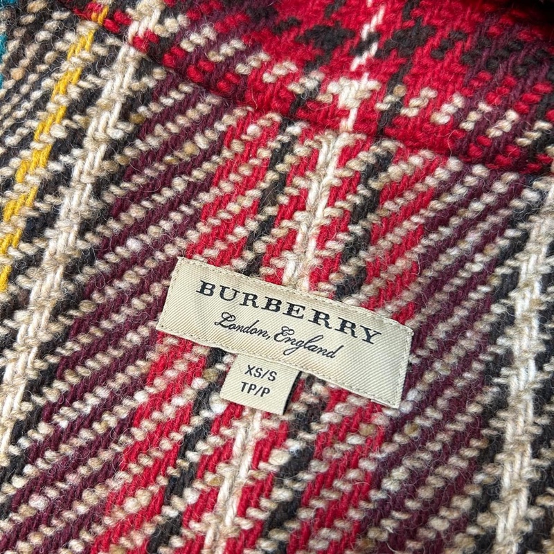BURBERRY英國黑標經典格紋連帽斗篷-7
