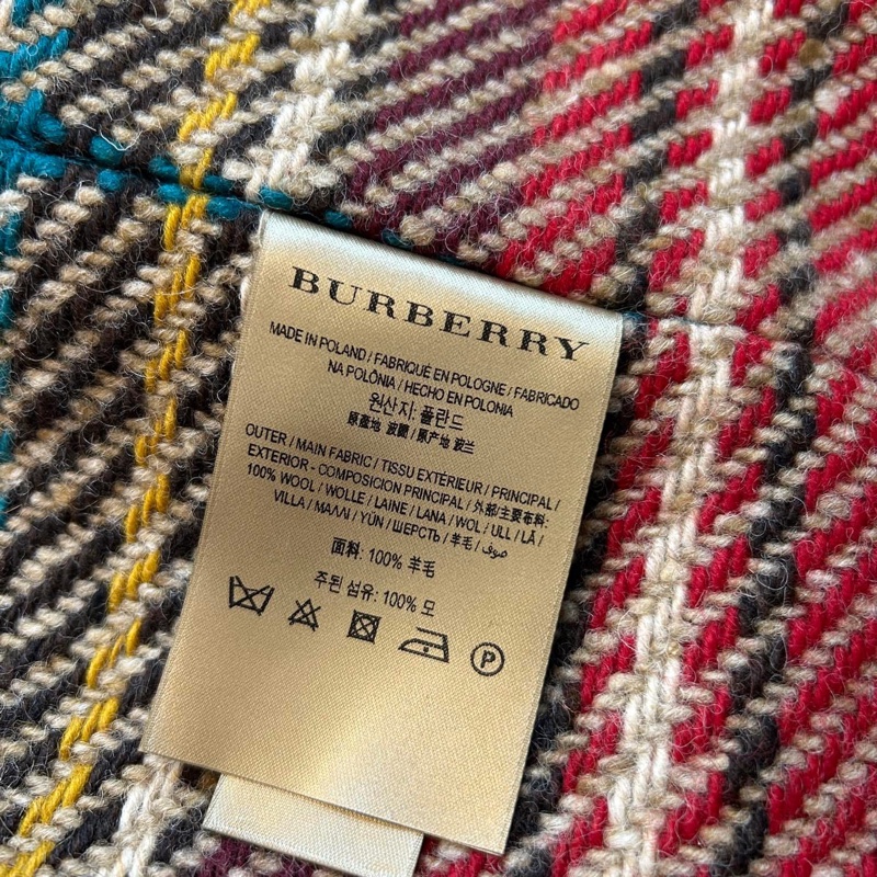 BURBERRY英國黑標經典格紋連帽斗篷-8
